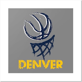 Vintage Denver, Colorado B-Ball Basketball Game Fans Posters and Art